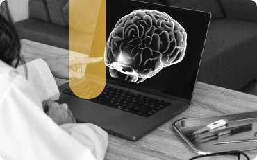 Attorney consulting with expert on neurological sequelae review