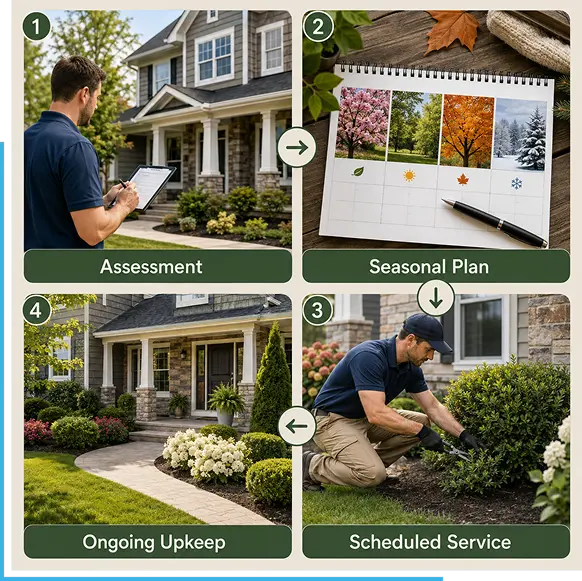 Professional landscaping services in Oakville commercial lawn