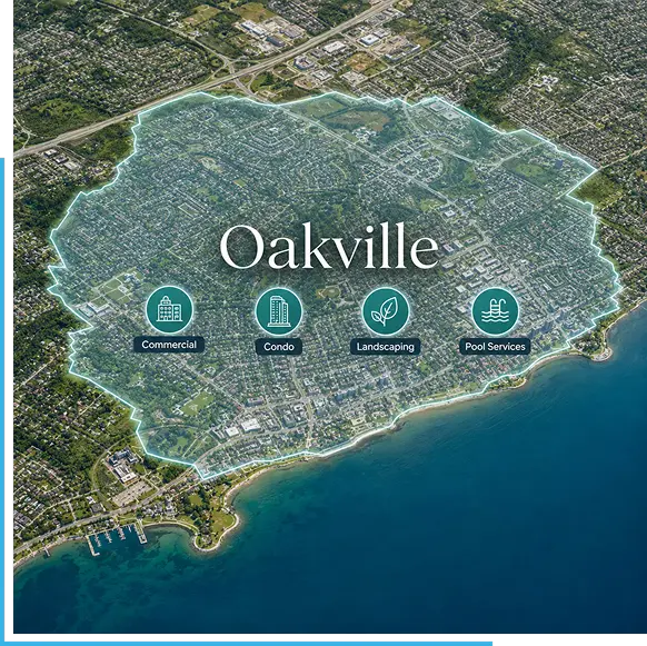 Clean swimming pool maintenance for Oakville managed properties