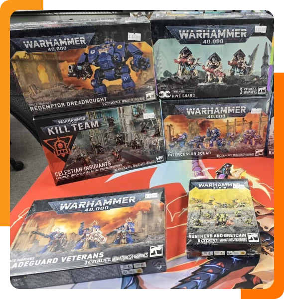 Warhammer open play event in Athens game store
