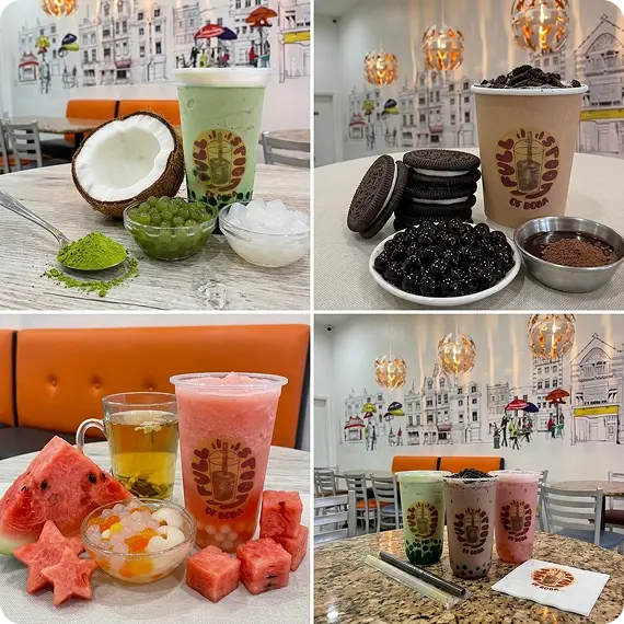 Handcrafted bubble tea with tapioca pearls