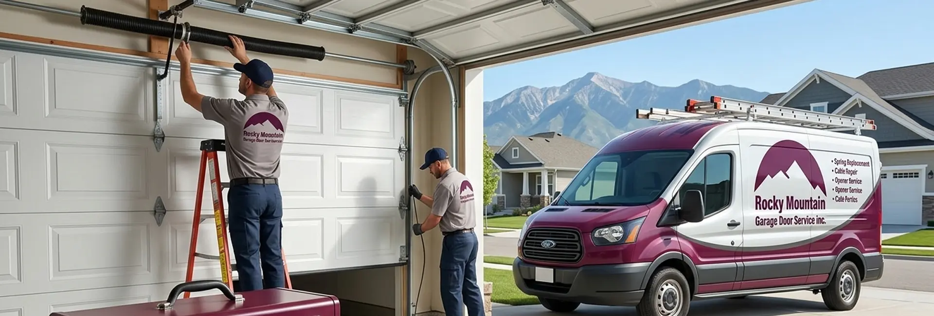 Residential garage door repair services in Aurora