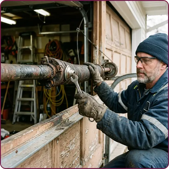 Garage door cable repair for Aurora home