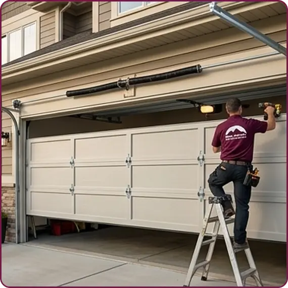Emergency door repair for residential garage door in Aurora