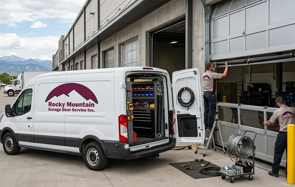 Commercial garage door services in Aurora