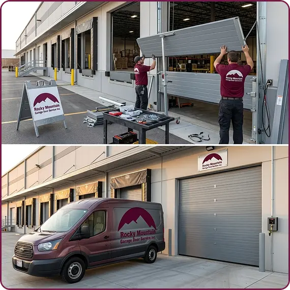 Commercial garage door maintenance services in Aurora