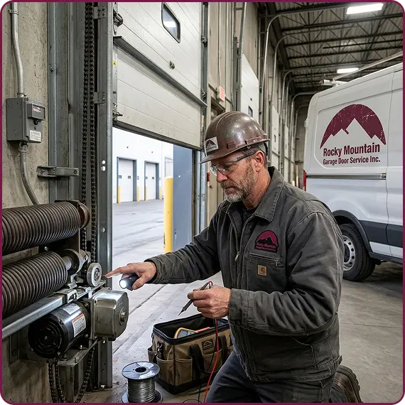 Residential garage door repair in Castle Rock
