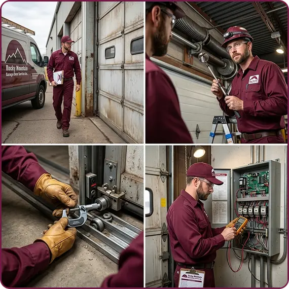 Commercial garage door repair in Castle Rock