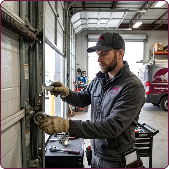 Residential garage door installation in Thornton