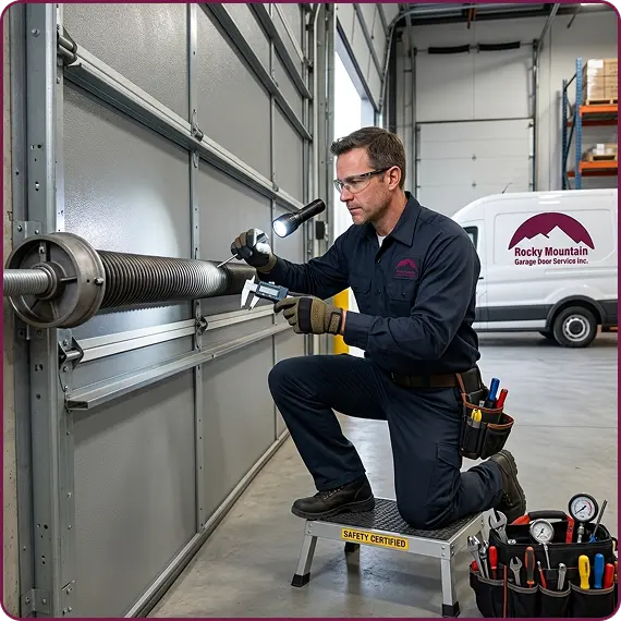Residential garage door repair in Thornton