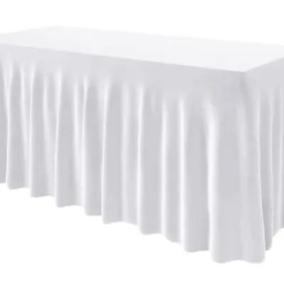 6FT Pleated Spandex Tablecloth