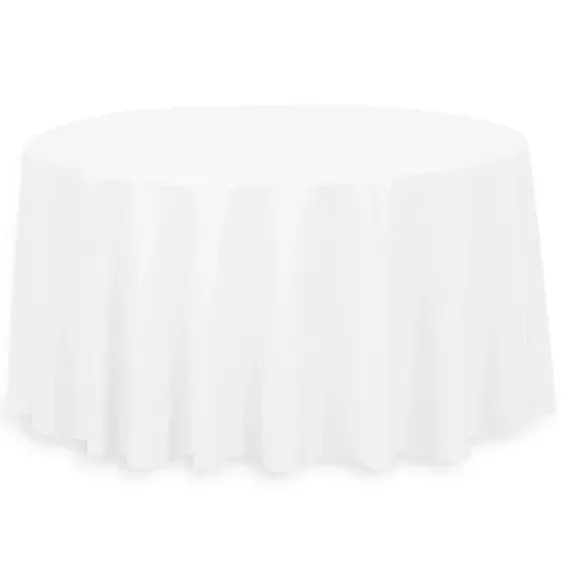 132" Round Polyester Tablecloth