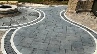 Interlocking patio