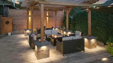 Interlocking patio