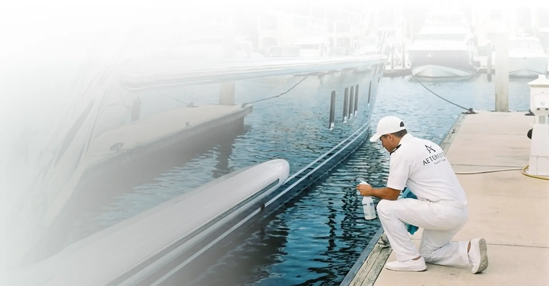 Mobile yacht detailing in Atlantis at a South Florida marina