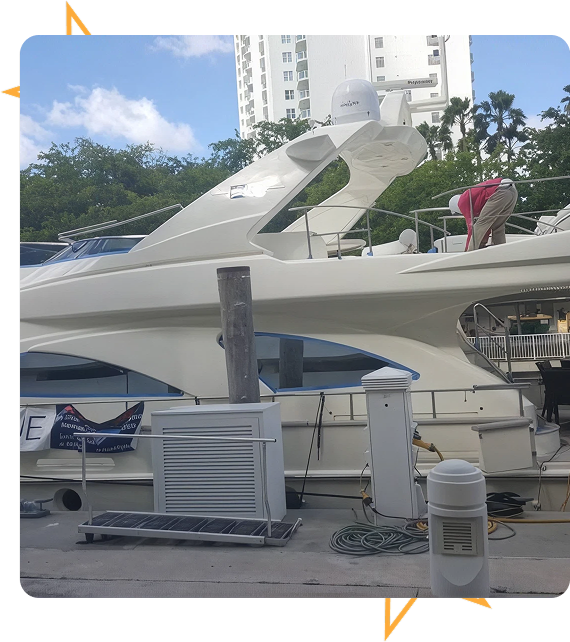 Yacht detailing in West Palm Beach with polished finish