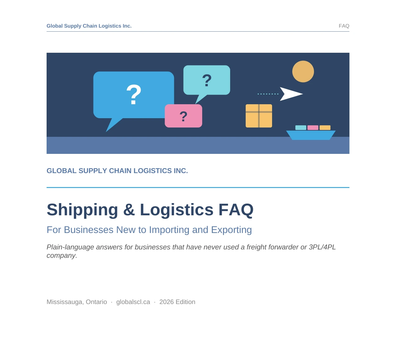 Shipping & Logistics FAQ