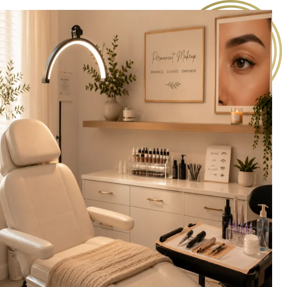 Brow mapping consultation at Tyler beauty studio
