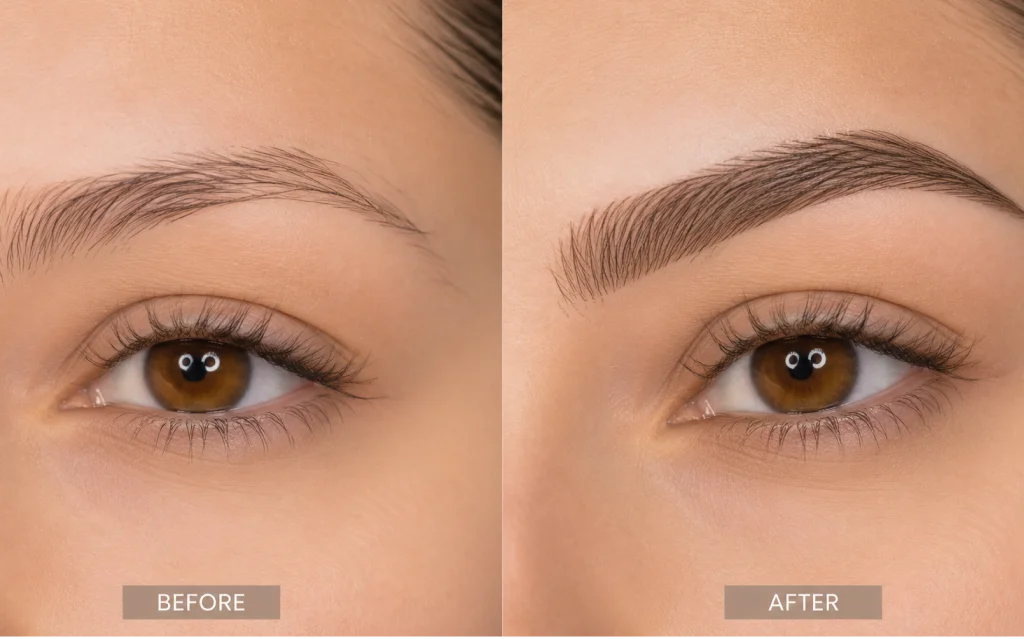 Permanent makeup services in Tyler for hair stroke brows