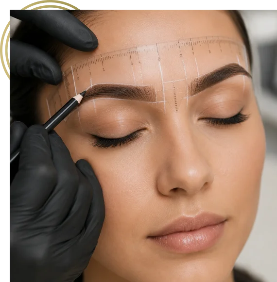 Brow mapping for hair stroke brows in Tyler