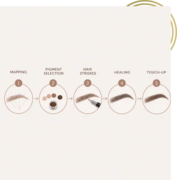 Natural-looking permanent brows in Tyler beauty studio