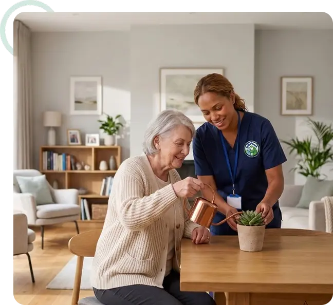Senior home care services with meal preparation assistance