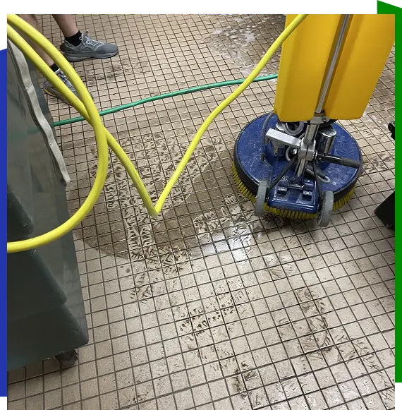 Commercial janitorial team cleaning Atlanta facility