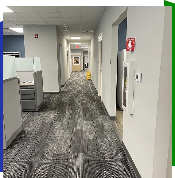 Office cleaning company in Atlanta sanitizing workspace