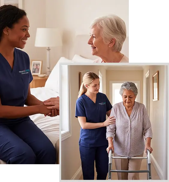 Live In Caregiver California providing compassionate daily support for an older adult at home.