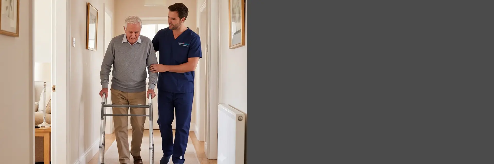 Caregiver providing Personal Care Services California with compassionate one-on-one support for an older adult.