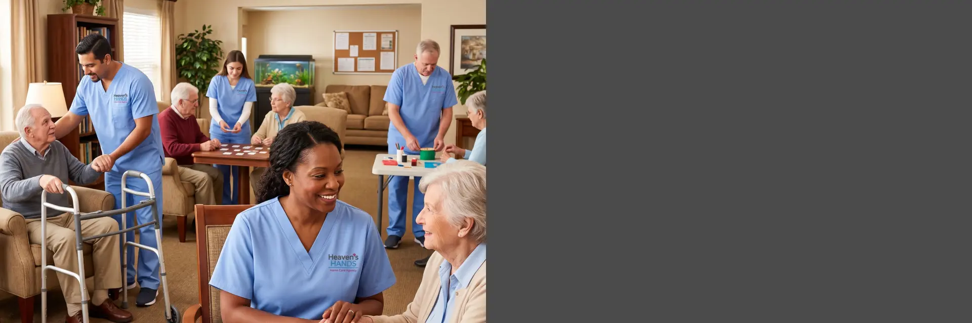 Caregiver providing compassionate Respite Care Services in California while supporting an older adult at home.