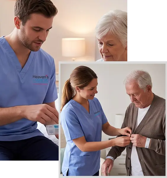 Older adult receiving compassionate Post Surgery Home Care Services California from a dedicated caregiver.