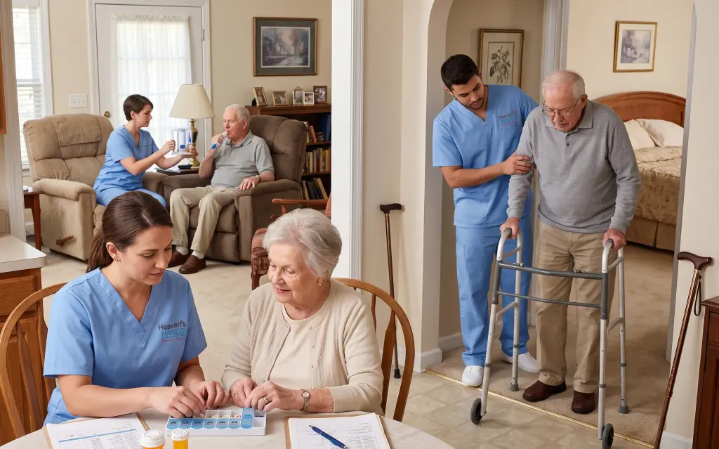 Caregiver providing Post Surgery Home Care Services California to support a senior's recovery at home.
