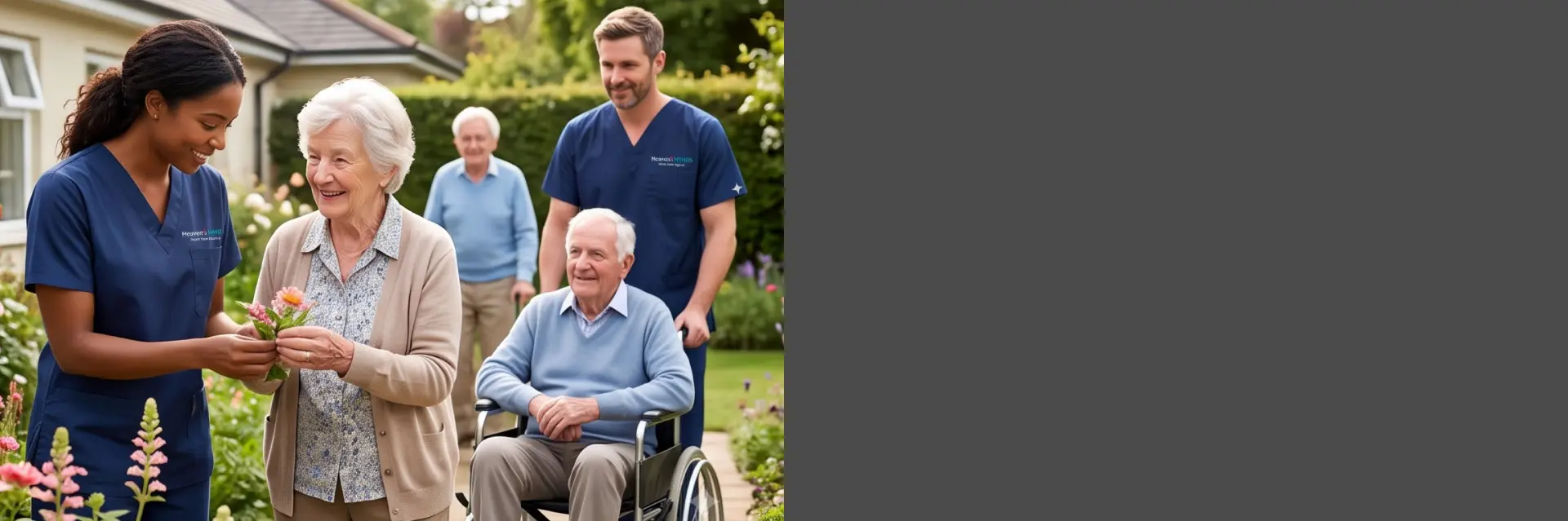 Compassionate caregiver visiting a client through a home care agency in California.