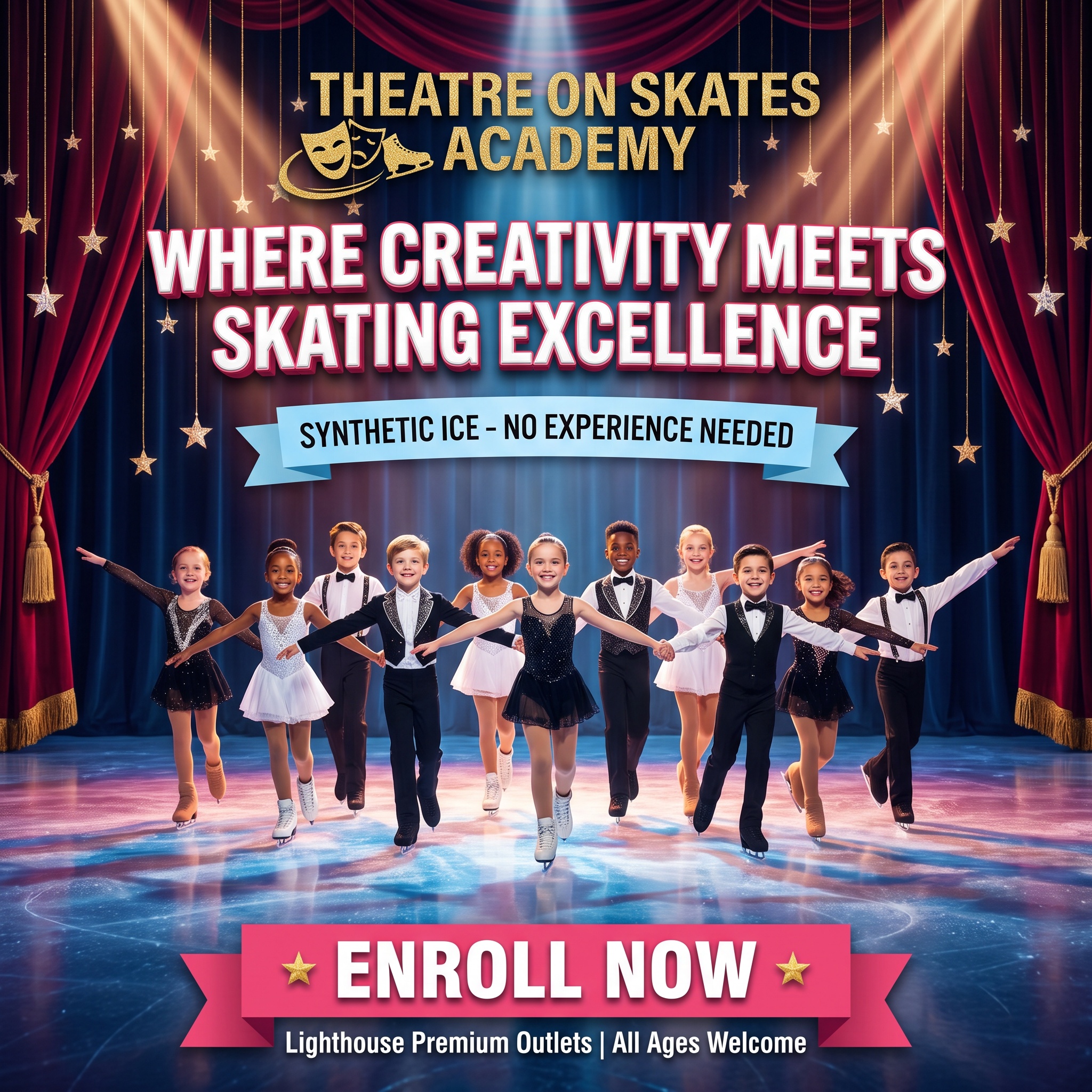 Skater practicing balance during figure skating training