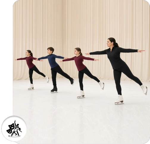 Instructor leading homeschool skating programs for students