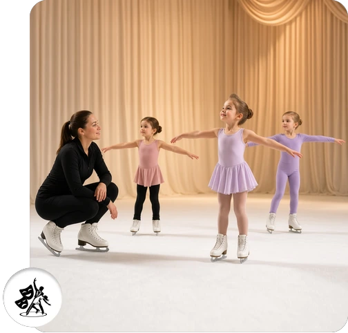 Children developing balance through preschool skating programs