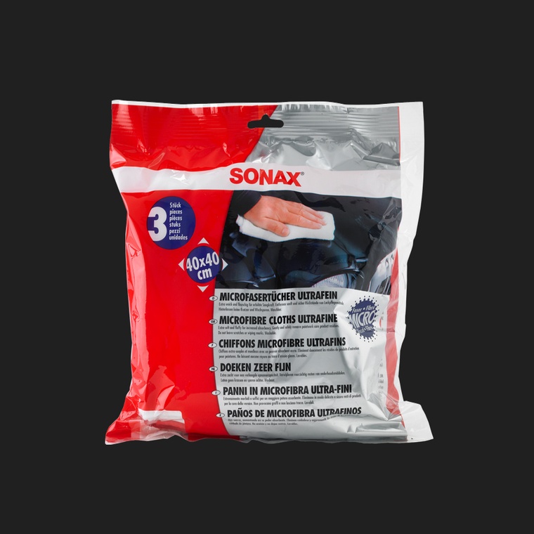 SONAX Microfibre Towel Ultrafine (3 pack