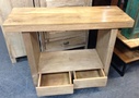 Console Table With Shelf and Drawers-43w by 16d by 30h