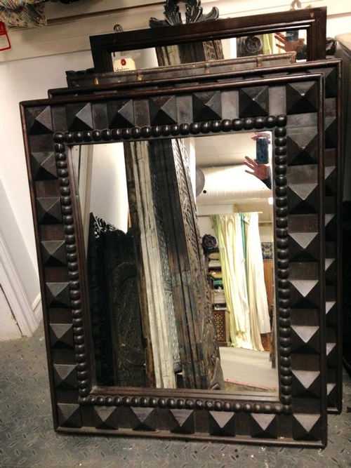 Mirror-Pyramid Style Frame- Solid Hardwood - 29.5 BY 36 inch size