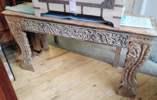Console Table/Desk-Carved Front-63w x 16.5d x 33h